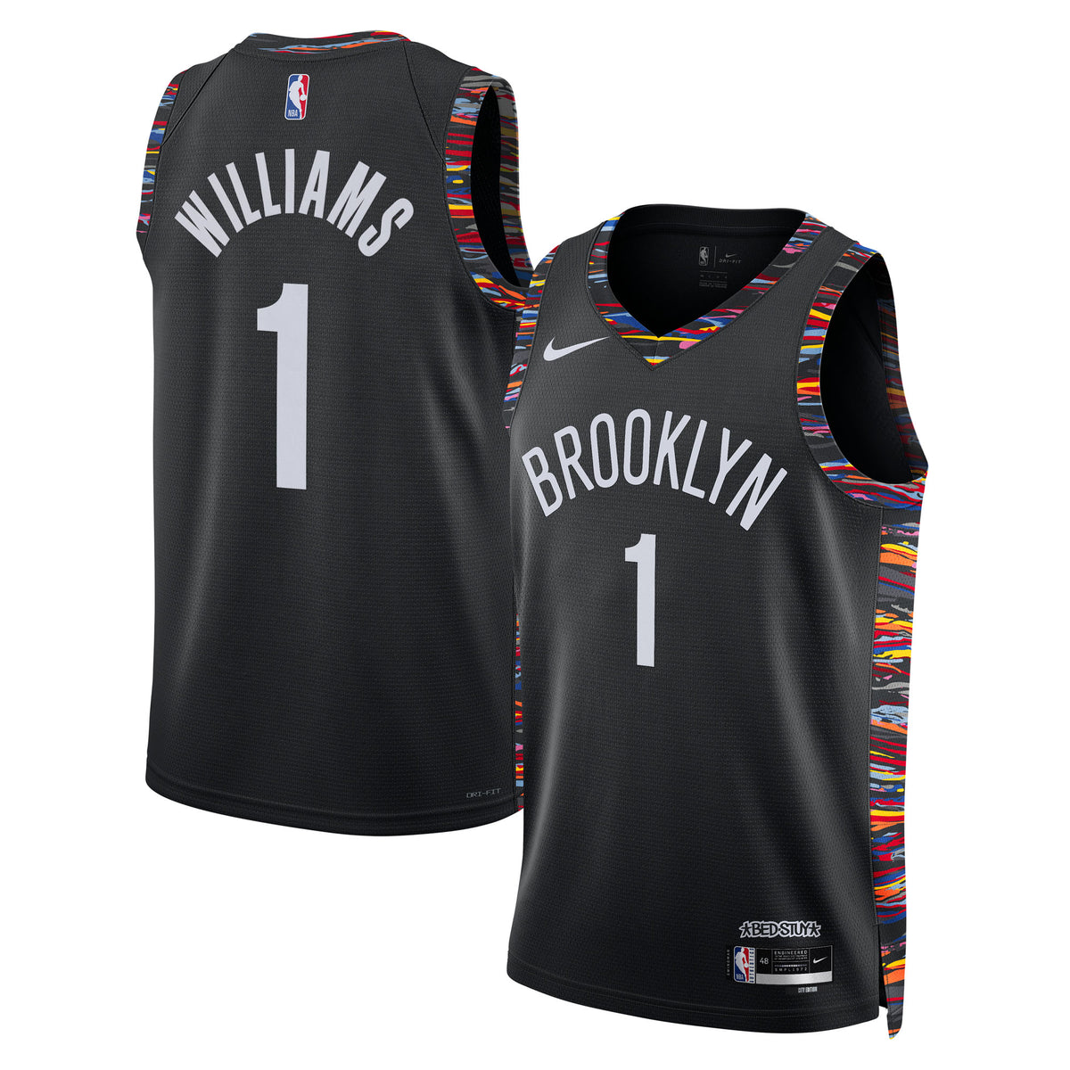 Unisex Ziaire Williams Brooklyn Nets 2025/26 City Edition Swingman NBA Basketball Jersey - Black - view 1