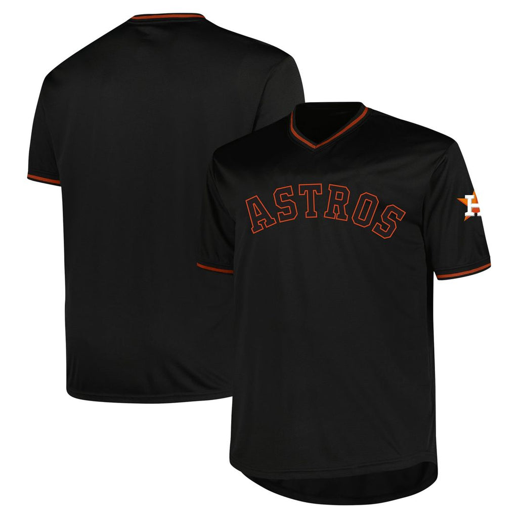 Men's Houston Astros Black Big & Tall Pop Fashion MLB Baseball Jersey - view 4