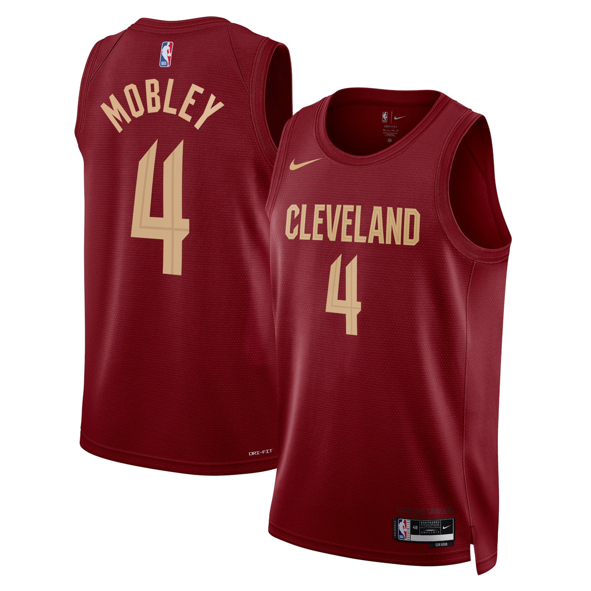 Unisex Evan Mobley Cleveland Cavaliers Icon Edition Swingman NBA Basketball Jersey - Maroon - view 1