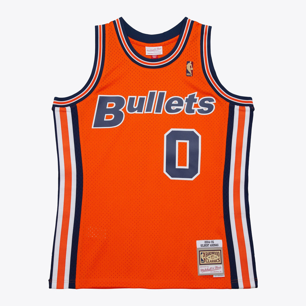 Men's Washington Bullets Gilbert Arenas 2004 Alternate NBA Basketball Jersey - Orange - view 3