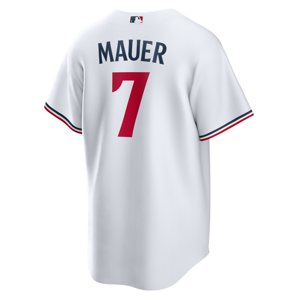 Men's Minnesota Twins Joe Mauer White Home Retired Player Replica MLB Baseball Jersey - view 3