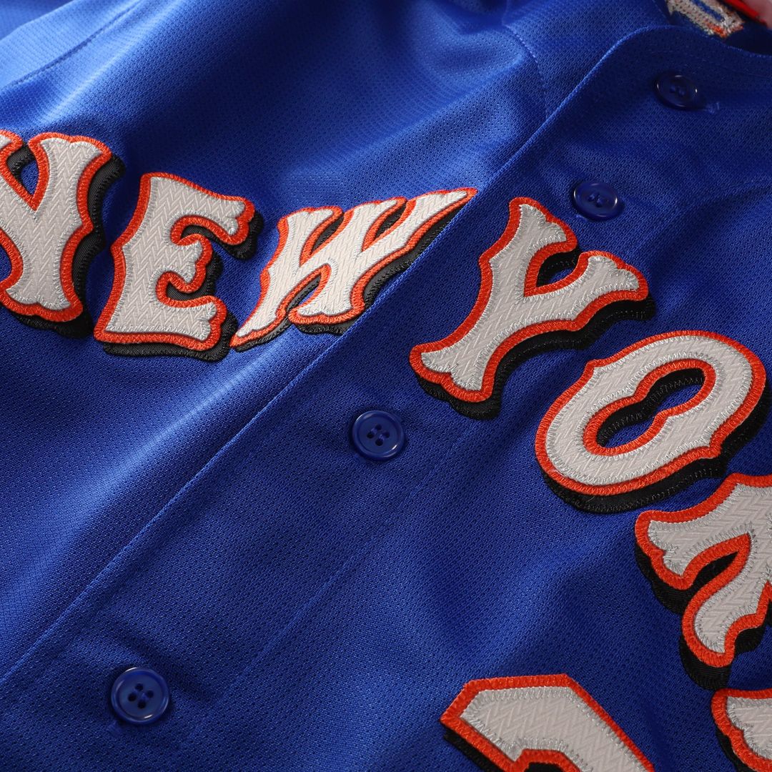 Men's New York Mets Mike Piazza Orange Cooperstown Collection Mesh Batting Practice Button-Up MLB Baseball Jersey - view 20