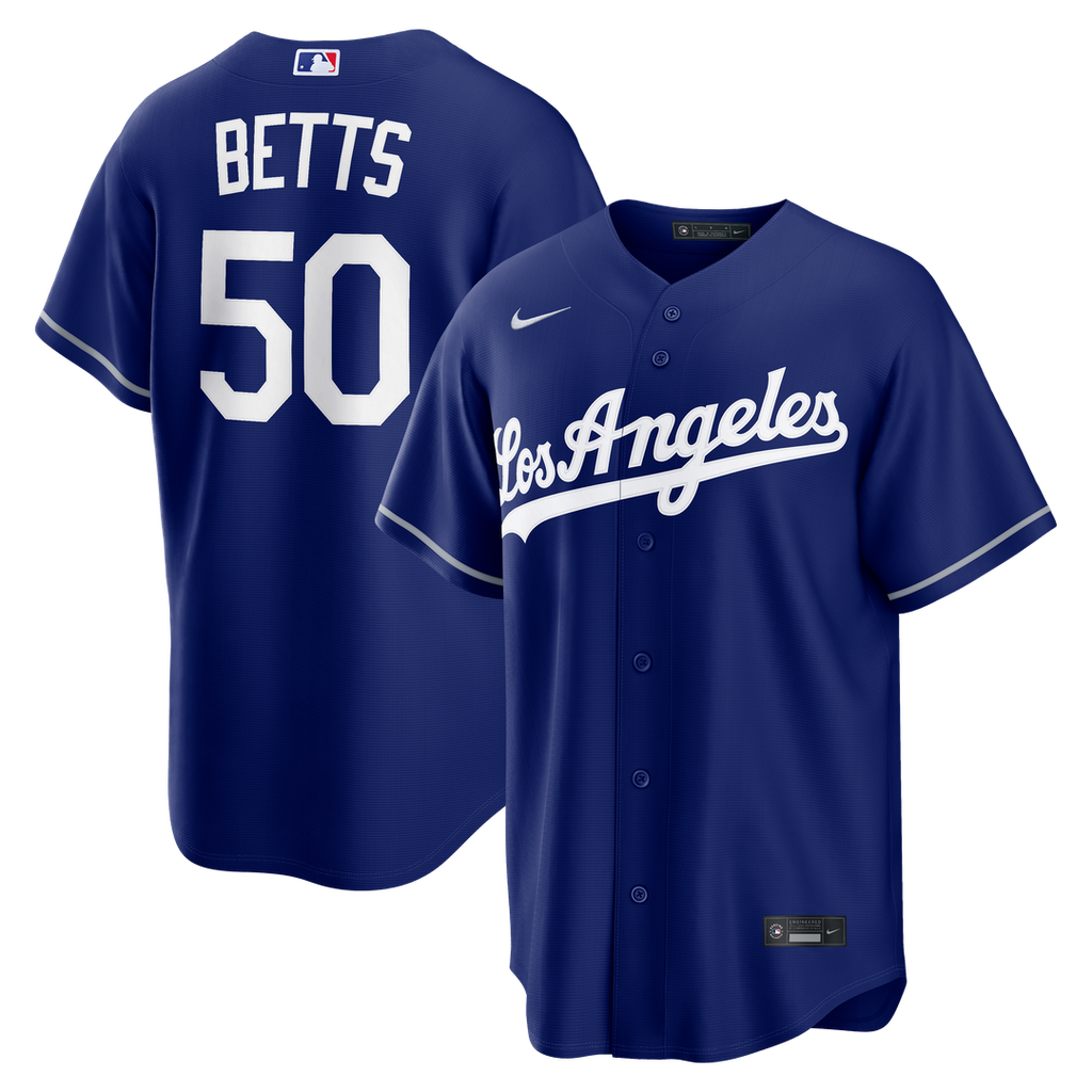 Men's Los Angeles Dodgers Mookie Betts Royal Alternate Replica MLB Baseball Jersey - view 1