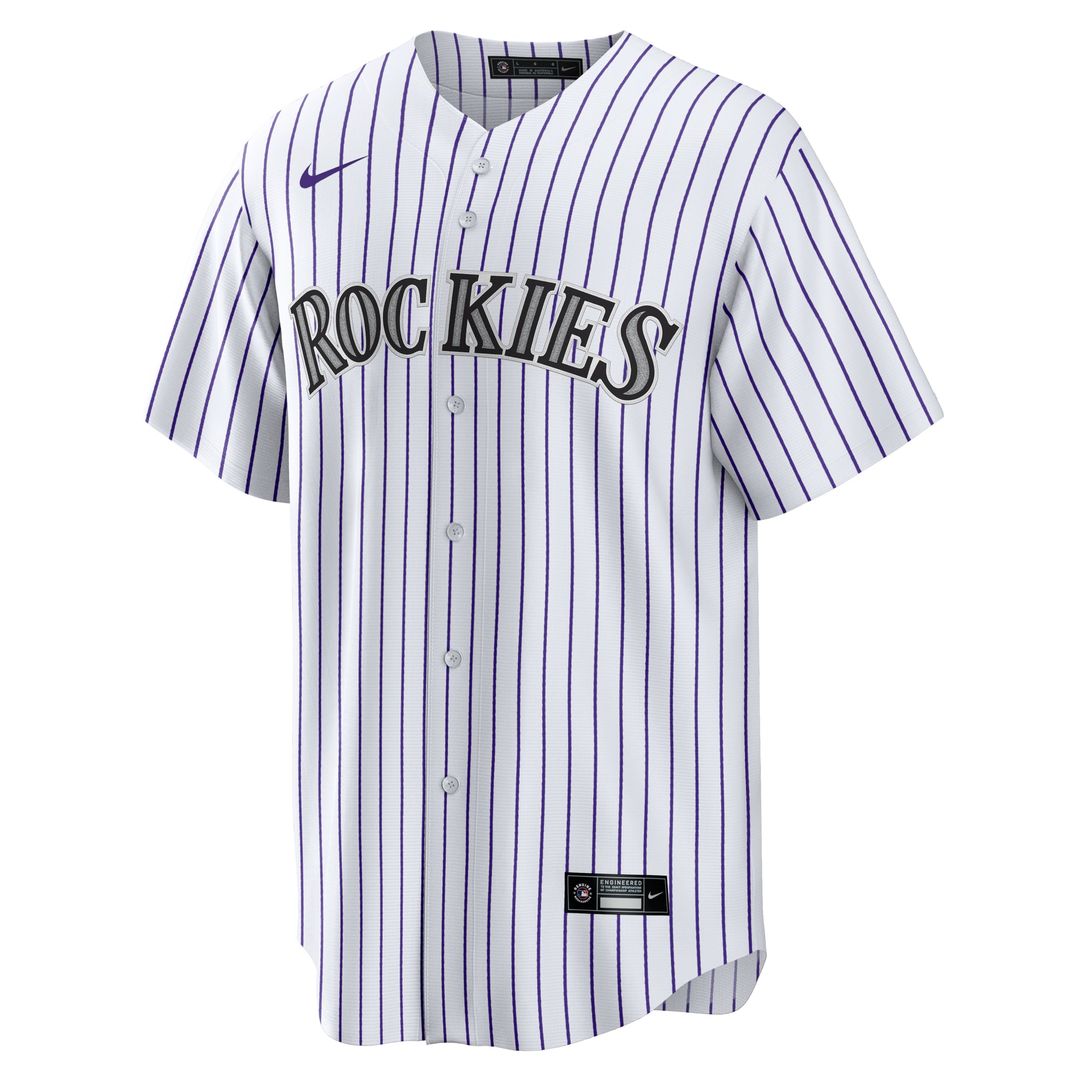 Men's Colorado Rockies White #1 Groom Home Replica MLB Baseball Jersey - view 2