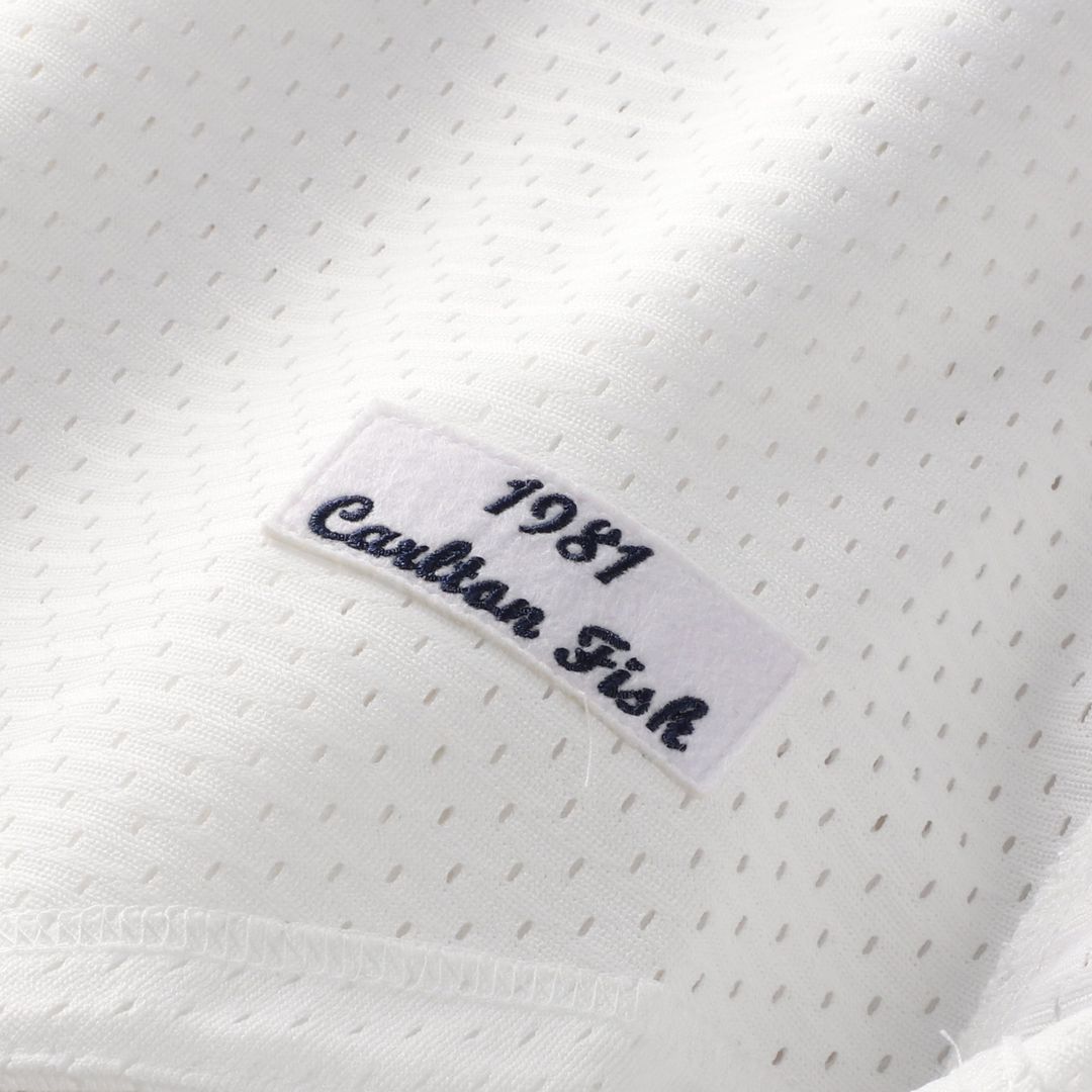 Men's Chicago White Sox Carlton Fisk White Batting Practice MLB Baseball Jersey - view 6