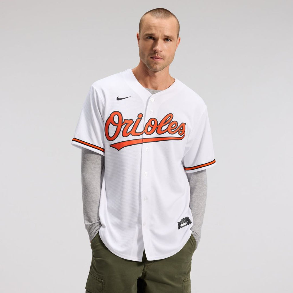 Men's Baltimore Orioles White Home Replica MLB Baseball Jersey - view 12