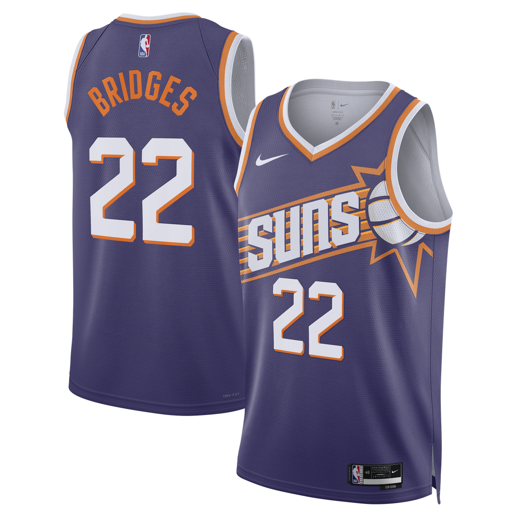 Unisex Miles Bridges Phoenix Suns Icon Edition Swingman NBA Basketball Jersey - Purple - view 2