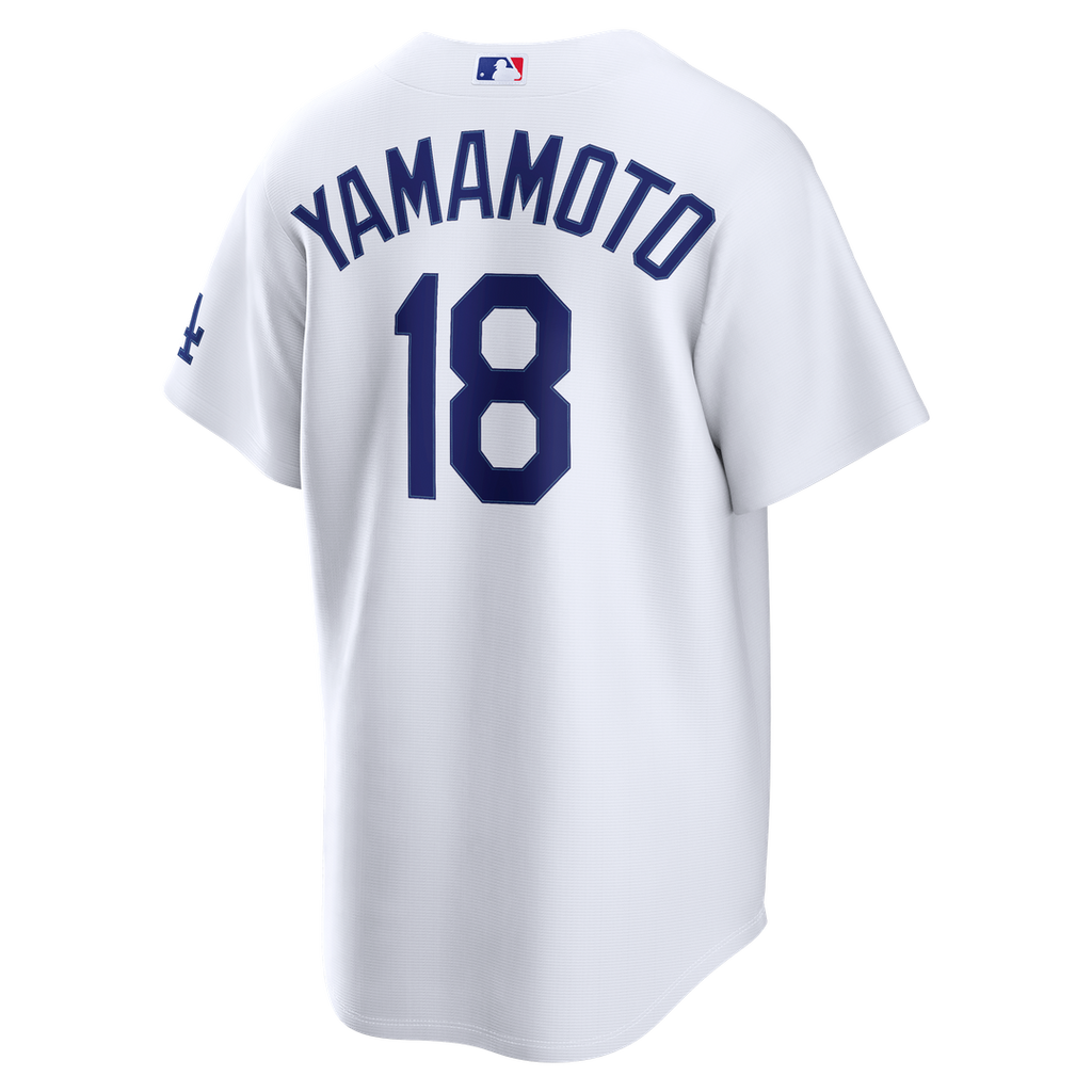 Men's Los Angeles Dodgers Yoshinobu Yamamoto White Home Stadium MLB Baseball Jersey - view 3