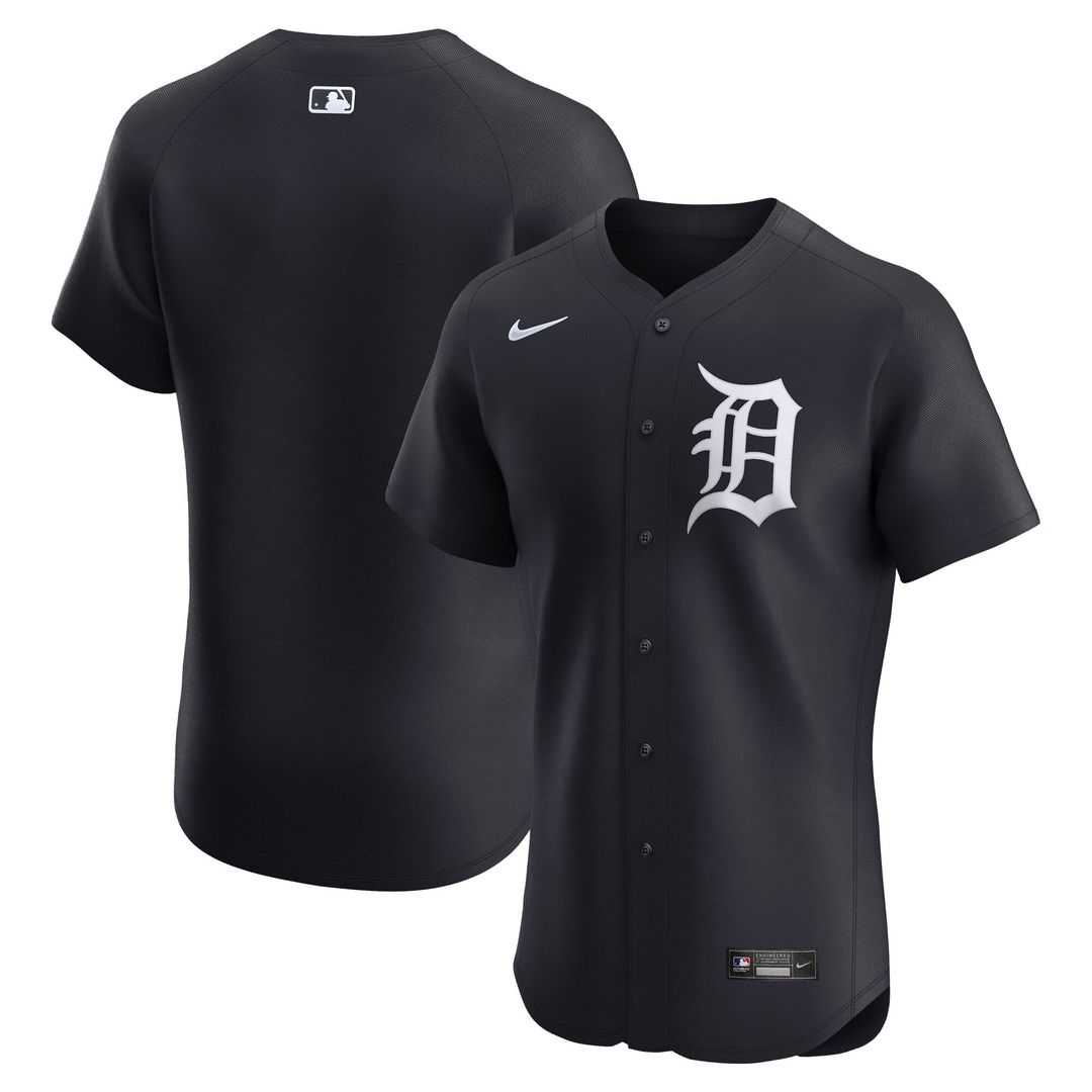 Men's Detroit Tigers White Home Elite MLB Baseball Jersey - view 7
