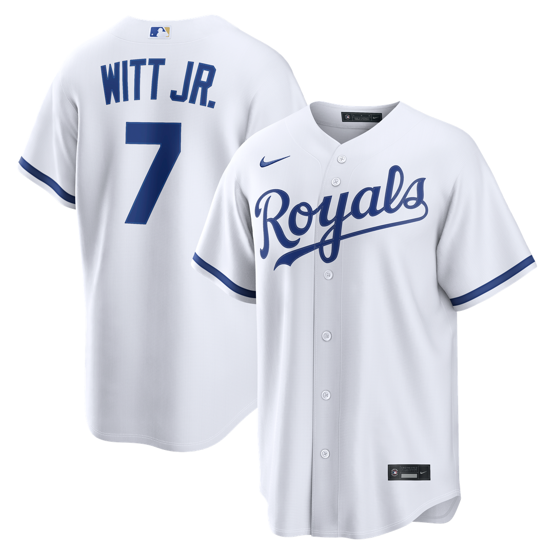 Men's Kansas City Royals Bobby Witt Jr. White Home Replica MLB Baseball Jersey - view 1