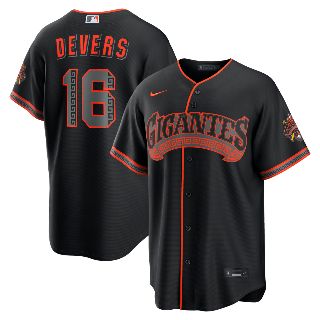 Men's San Francisco Giants Rafael Devers Black Alternate Stadium MLB Baseball Jersey - view 1