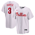 Men's Philadelphia Phillies Bryce Harper White Home Replica MLB Baseball Jersey - view 1