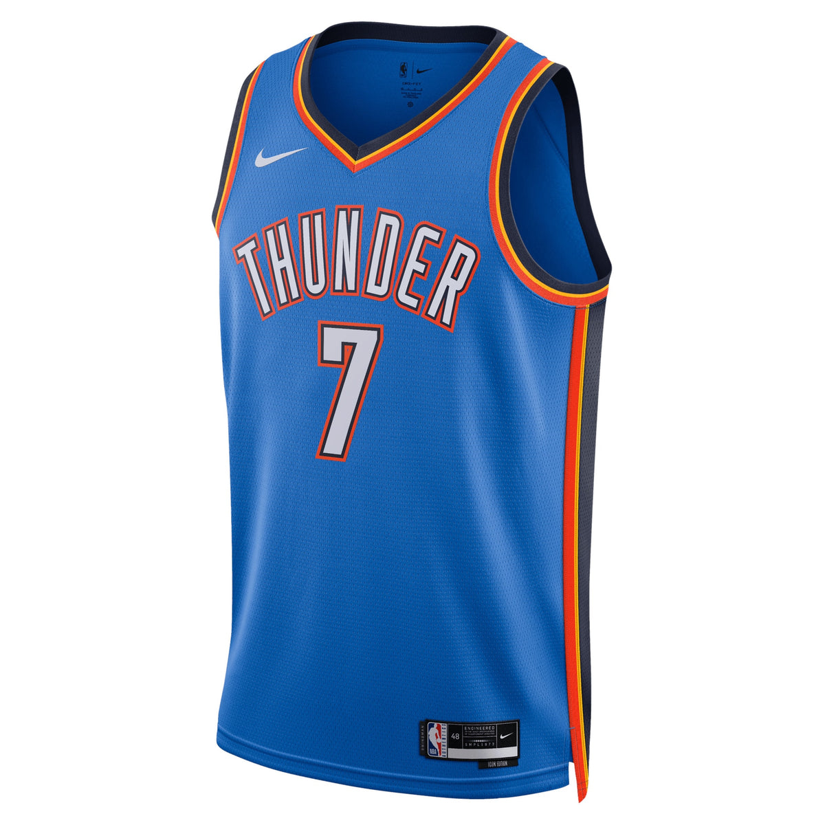 Unisex Chet Holmgren Oklahoma City Thunder Icon Edition Swingman NBA Basketball Jersey - Blue - view 2