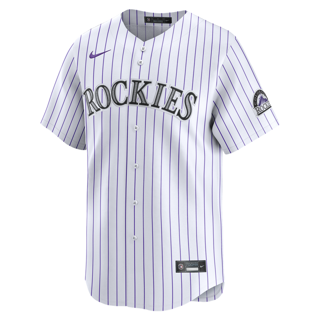 Men's Colorado Rockies White Home Limited MLB Baseball Jersey - view 4