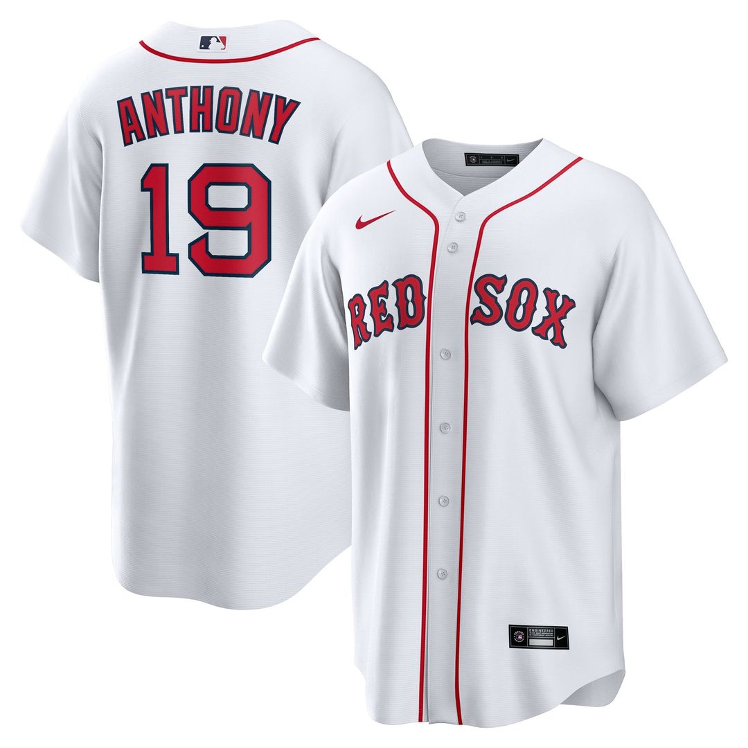 Men's Boston Red Sox Roman Anthony White Home Replica MLB Baseball Jersey - view 1