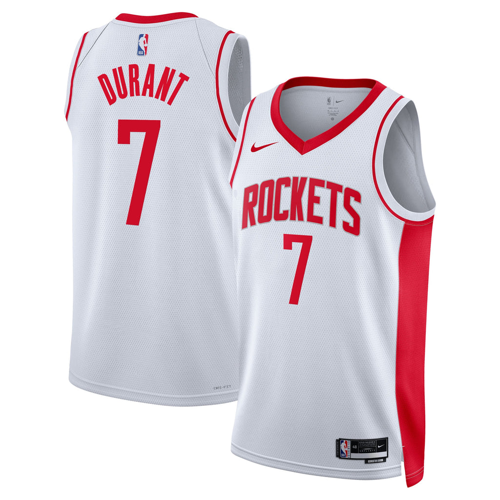 Unisex Kevin Durant Houston Rockets Association Edition Swingman NBA Basketball Jersey - White - view 2