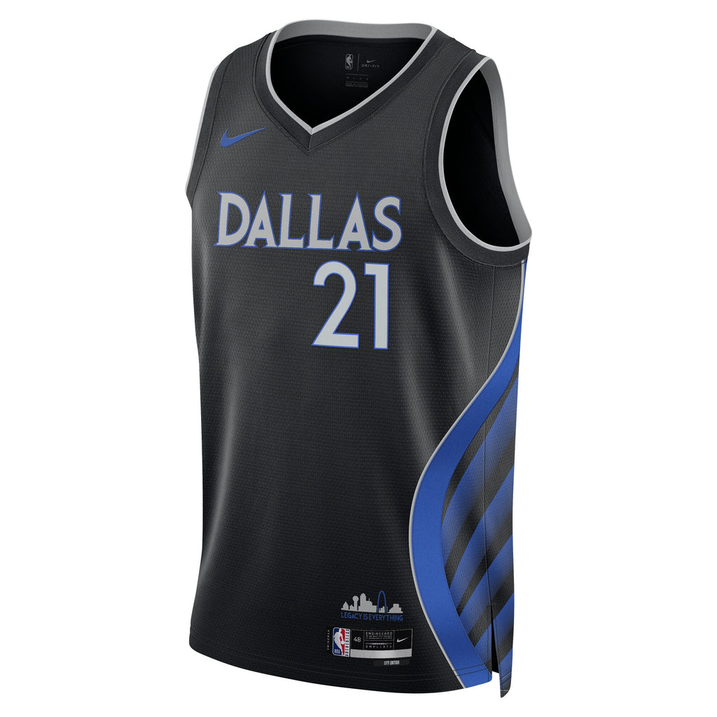 Unisex Daniel Gafford Dallas Mavericks 2025/26 City Edition Swingman NBA Basketball Jersey - Black - view 3