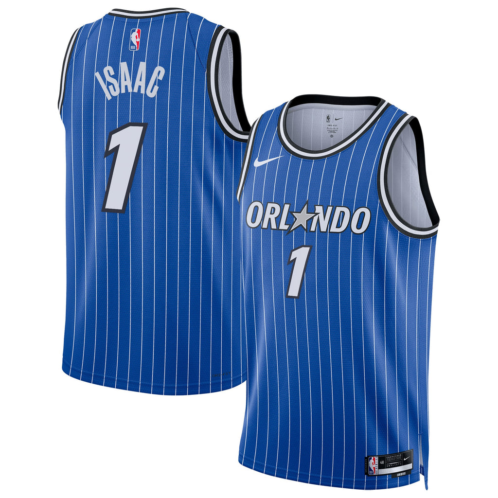 Unisex Jonathan Isaac Orlando Magic Replica Icon Edition Swingman NBA Basketball Jersey - Blue - view 1