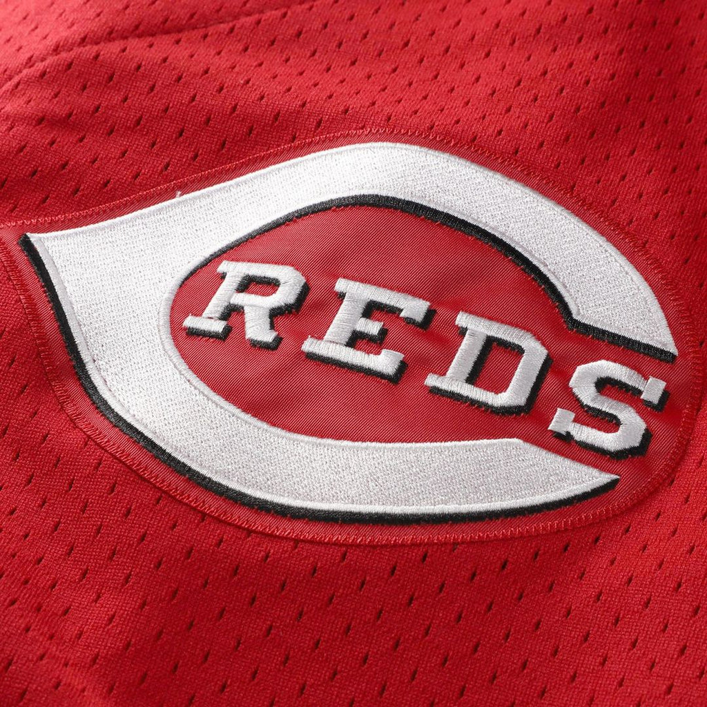 Men's Cincinnati Reds Barry Larkin Red Throwback Cooperstown Mesh Batting Practice MLB Baseball Jersey - view 4