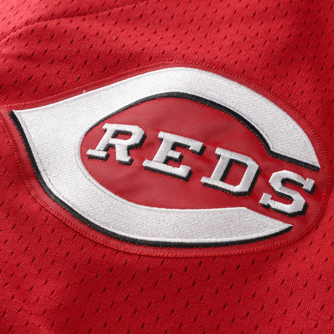 Men's Cincinnati Reds Barry Larkin Red Throwback Cooperstown Mesh Batting Practice MLB Baseball Jersey - view 4