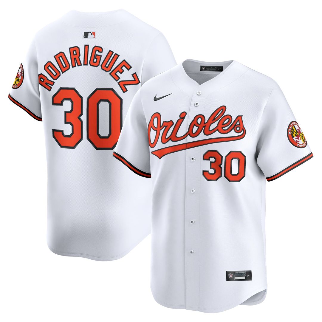 Men's Baltimore Orioles Grayson Rodriguez White Home Limited MLB Baseball Jersey - view 1
