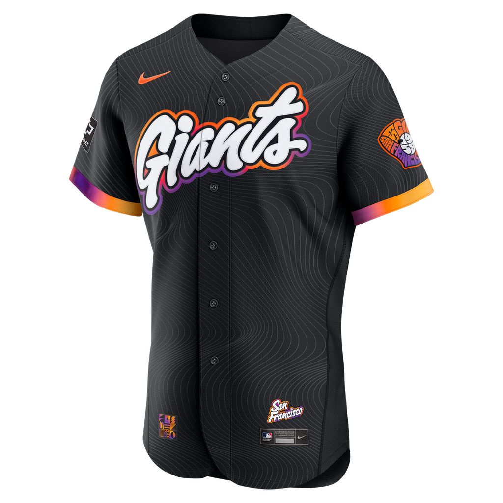 Men's San Francisco Giants Anthracite City Connect Sponsor Patch MLB Baseball Jersey - view 2