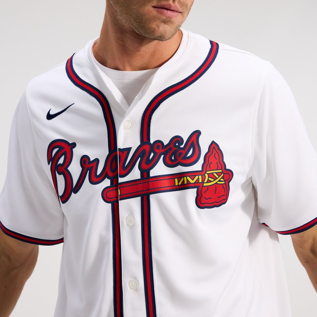 Men's Atlanta Braves White Home Limited MLB Baseball Jersey - view 9