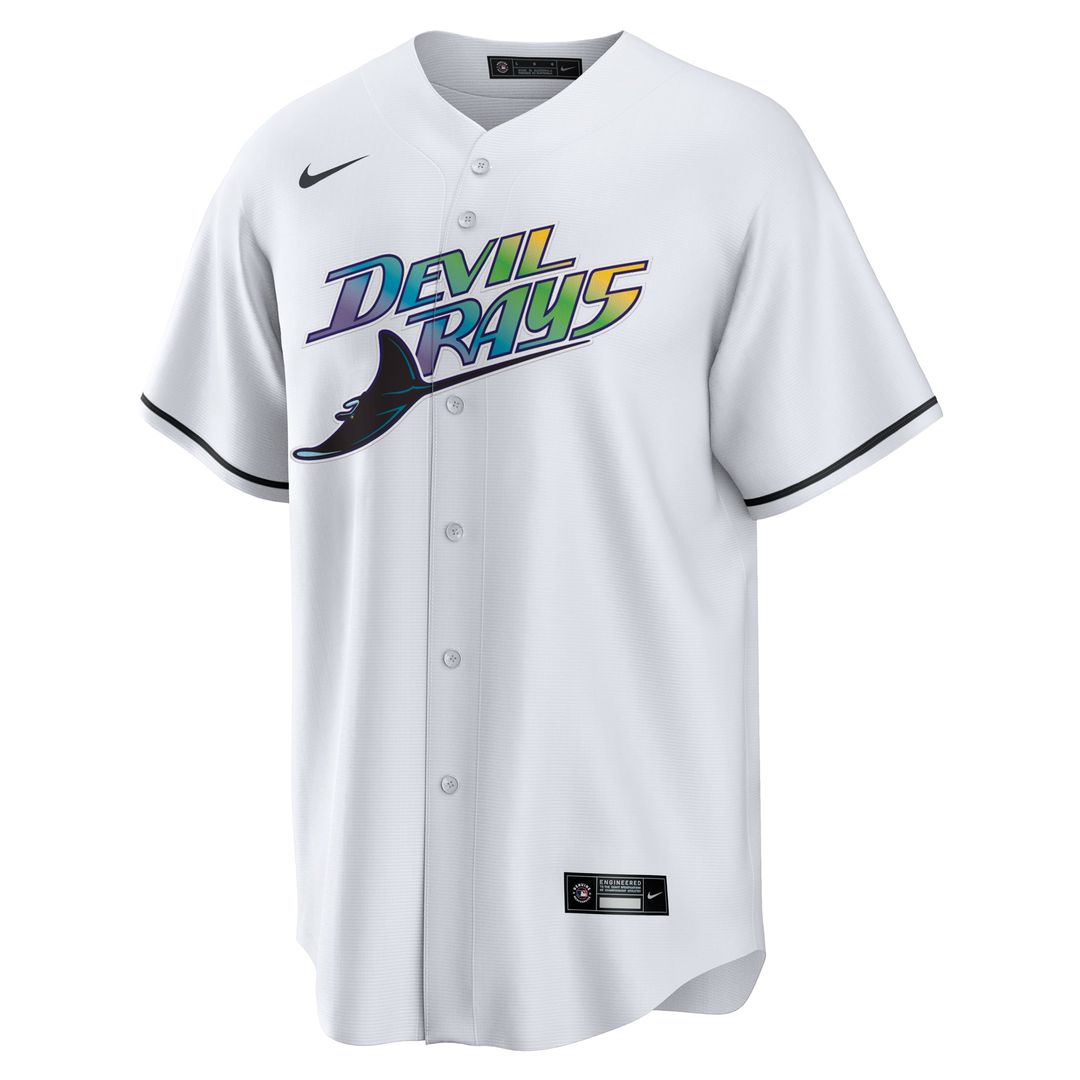 Men's Tampa Bay Rays White Home Replica MLB Baseball Jersey - view 2