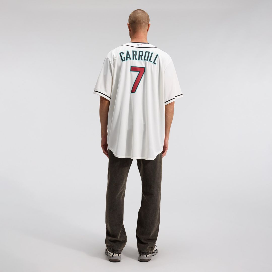 Men's Arizona Diamondbacks Corbin Carroll Cream Home Replica MLB Baseball Jersey - view 5