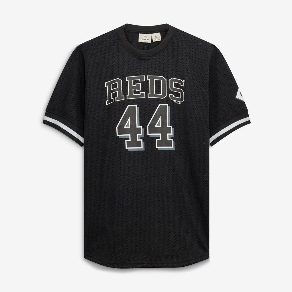 Men's Cincinnati Reds Elly De La Cruz Black/White Big & Tall Heavyweight Mesh MLB Baseball Jersey - view 2