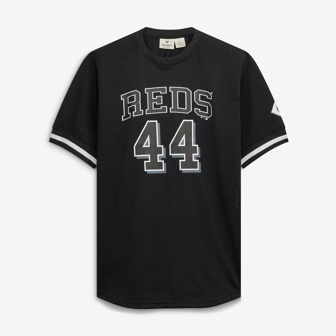 Men's Cincinnati Reds Elly De La Cruz Black/White Big & Tall Heavyweight Mesh MLB Baseball Jersey - view 2