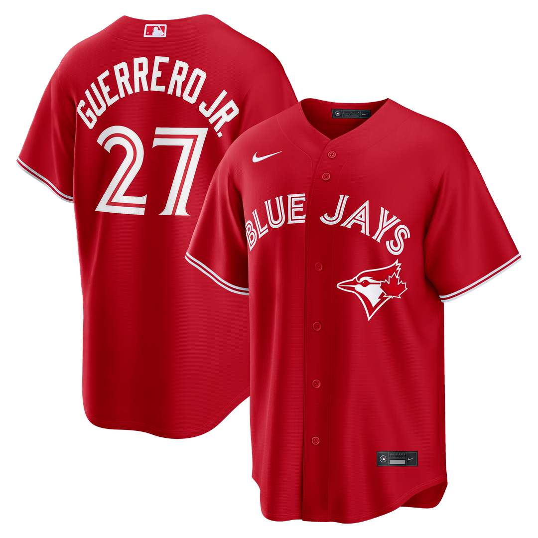 Men's Toronto Blue Jays Vladimir Guerrero Jr. Red Canada Day Replica MLB Baseball Jersey - view 1