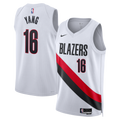 Unisex Yang Hansen Portland Trail Blazers Replica Association Edition Swingman NBA Basketball Jersey - White - view 1
