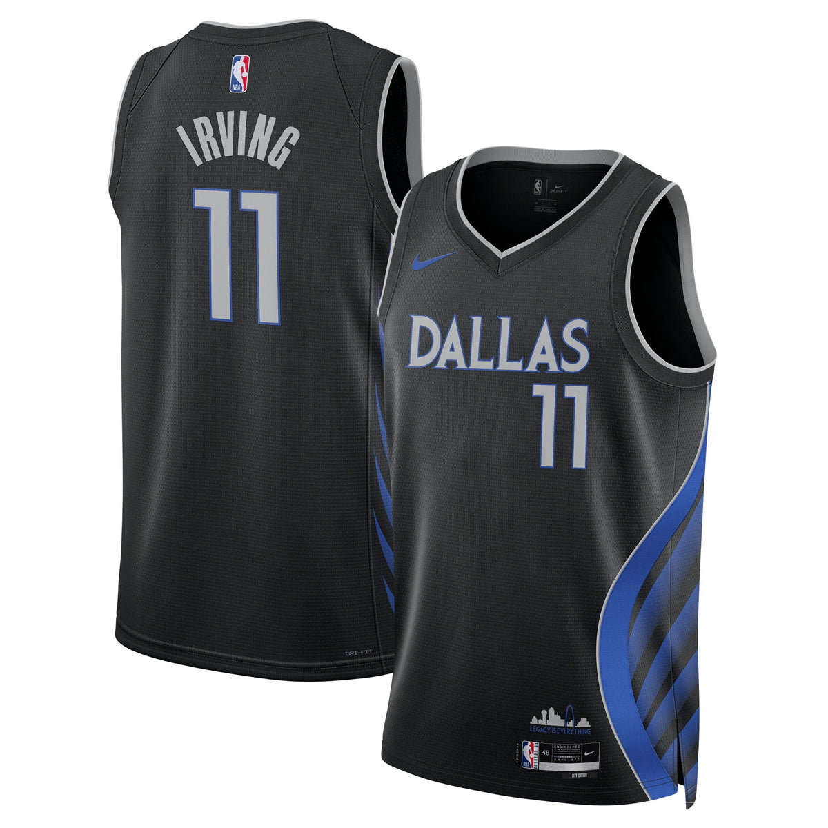 Unisex Kyrie Irving Dallas Mavericks 2025/26 City Edition Swingman NBA Basketball Jersey - Black - view 1
