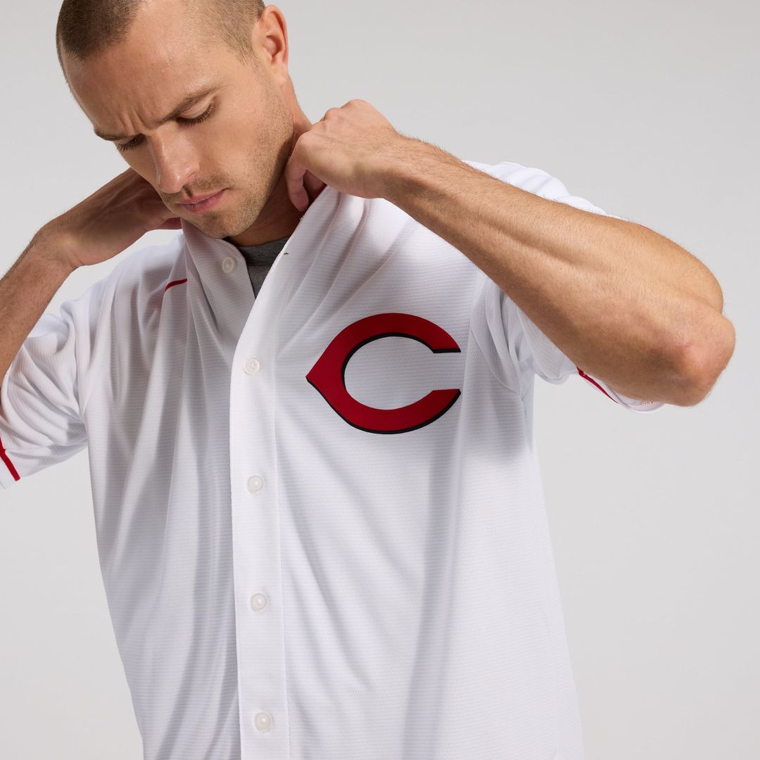 Men's Cincinnati Reds Elly De La Cruz White Alternate 2 Replica MLB Baseball Jersey - view 10
