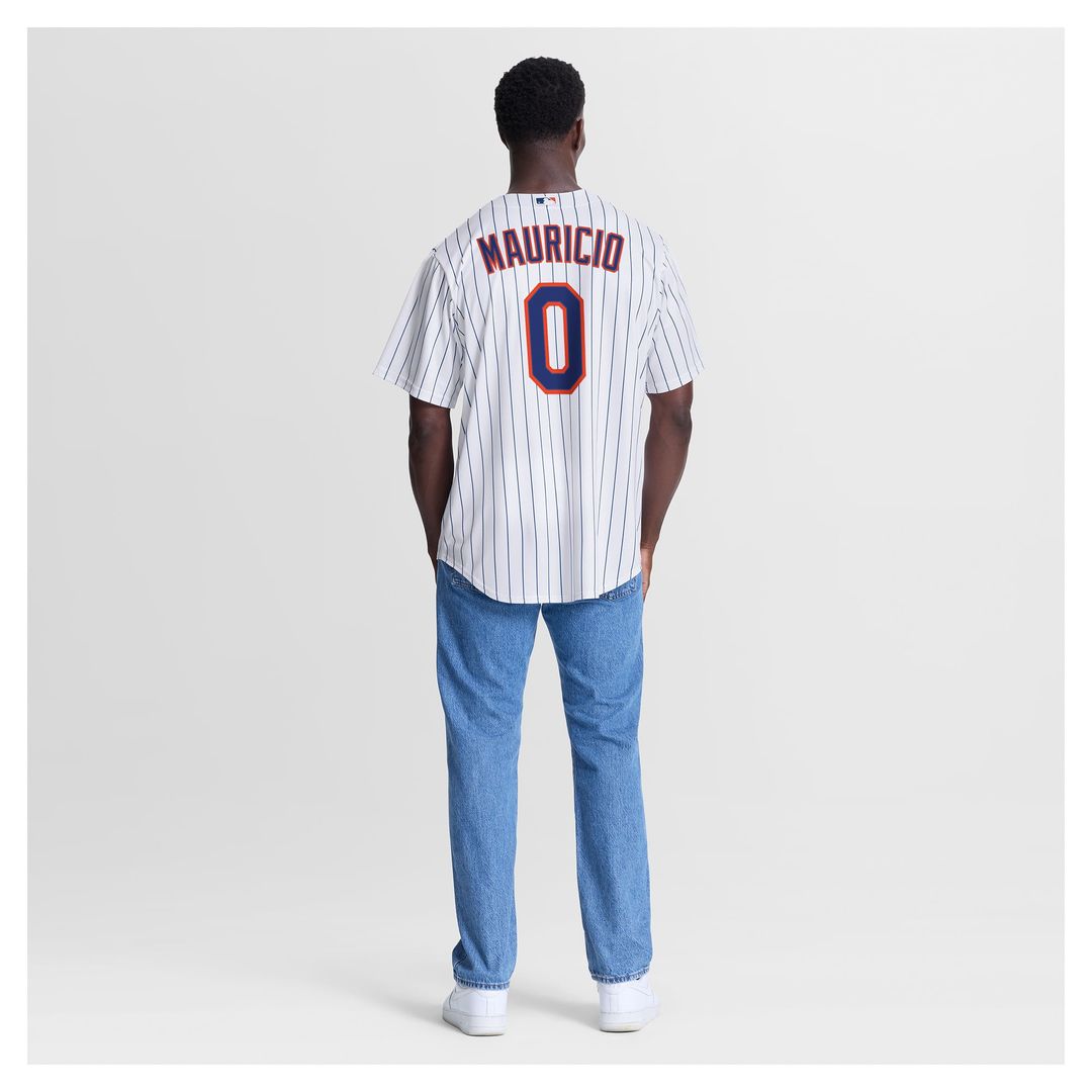 Men's New York Mets Ronny Mauricio White Home Replica MLB Baseball Jersey - view 5