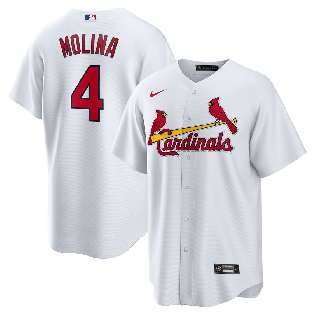 Men's St. Louis Cardinals Yadier Molina White Home Replica MLB Baseball Jersey - view 1