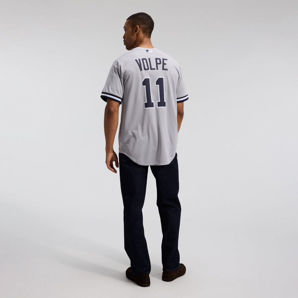 Men's New York Yankees Anthony Volpe Gray Road Replica MLB Baseball Jersey - view 5