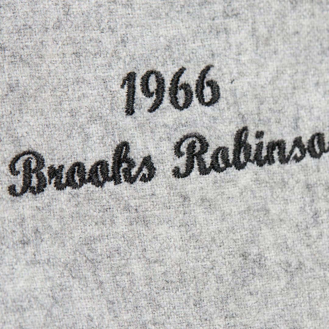 Men's Baltimore Orioles Brooks Robinson Gray Cooperstown Collection 1966 MLB Baseball Jersey - view 4