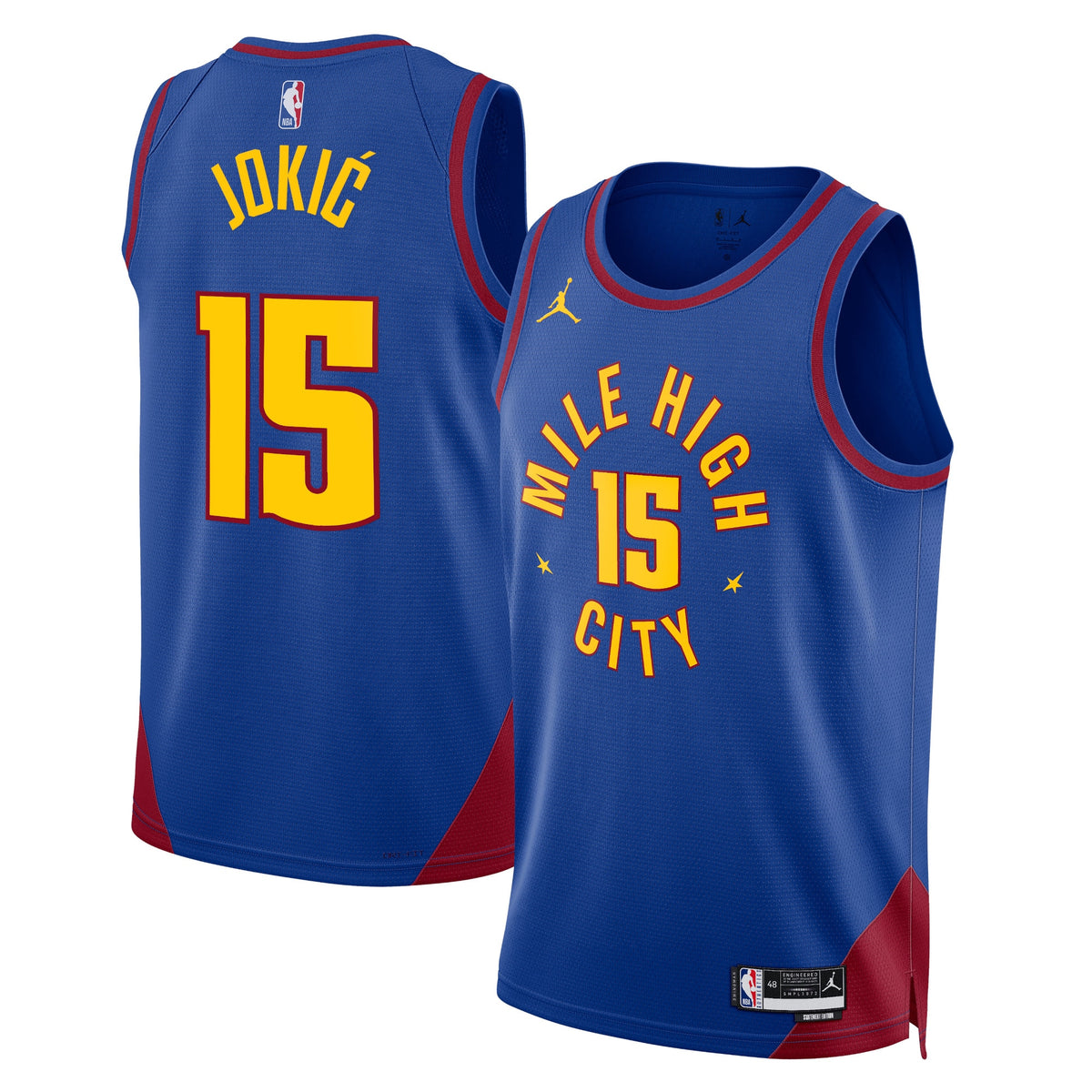 Unisex Nikola Jokic Denver Nuggets Statement Edition Swingman NBA Basketball Jersey - Blue - view 1