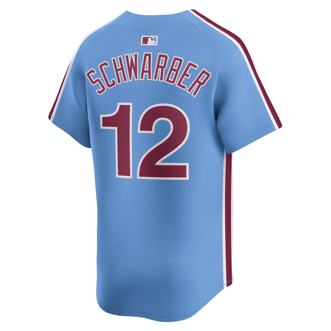 Men's Philadelphia Phillies Kyle Schwarber White Home Limited MLB Baseball Jersey - view 9