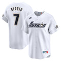 Men's Houston Astros Craig Biggio White Throwback Cooperstown Collection Limited MLB Baseball Jersey - view 1