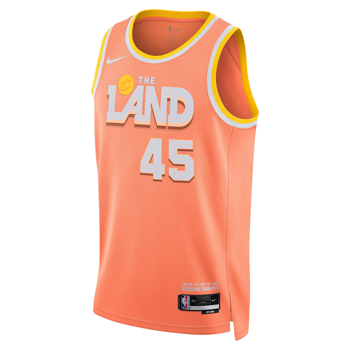 Unisex Donovan Mitchell Cleveland Cavaliers 2025/26 City Edition Swingman NBA Basketball Jersey - Orange - view 3
