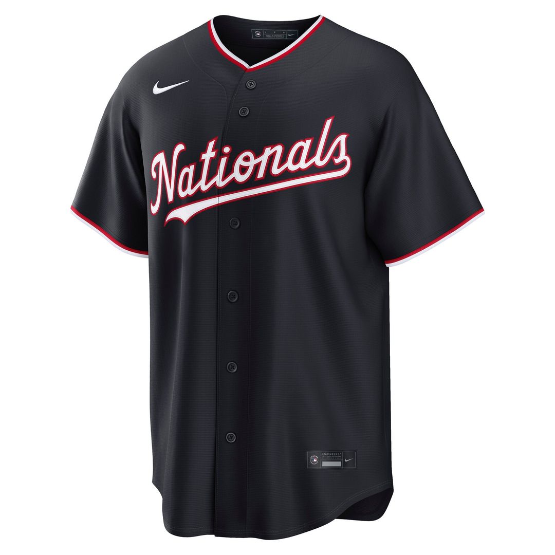 Men's Washington Nationals James Wood Navy Alternate Replica MLB Baseball Jersey - view 5