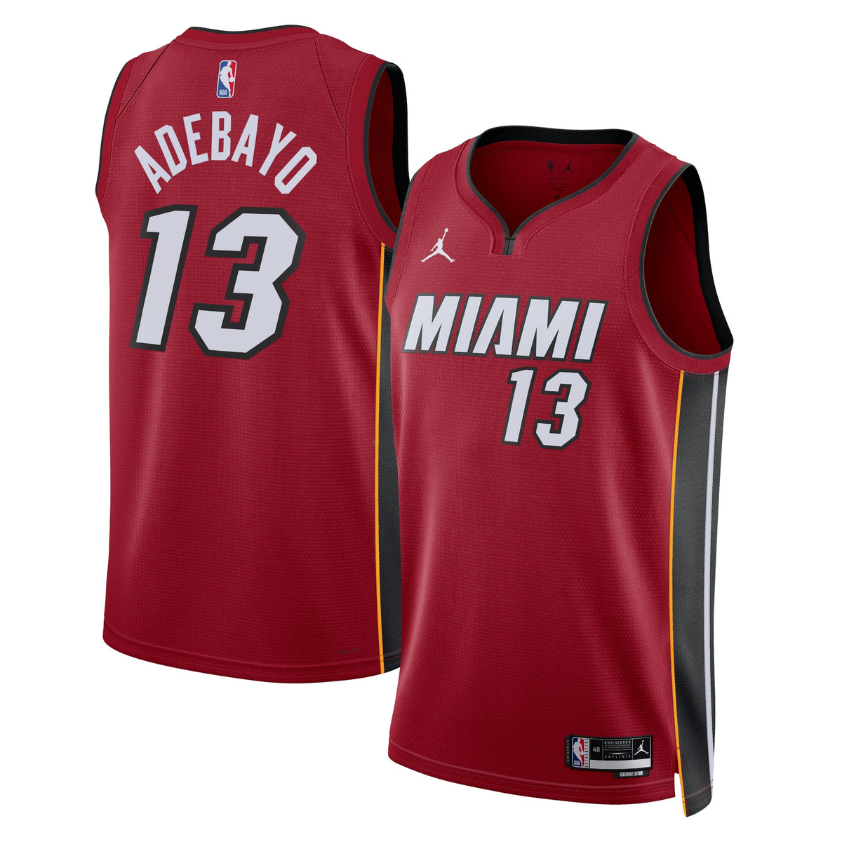 Unisex Bam Adebayo Miami Heat Statement Edition Swingman NBA Basketball Jersey - Red - view 1