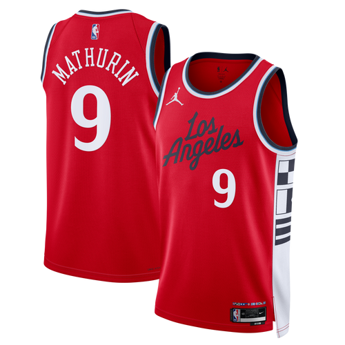 Men's Bennedict Mathurin LA Clippers Statement Edition Swingman NBA Basketball Jersey - Red - view 2