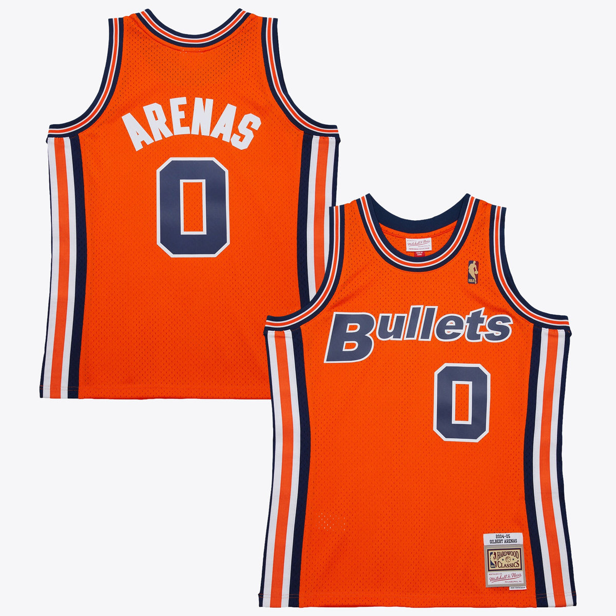 Men's Washington Bullets Gilbert Arenas 2004 Alternate NBA Basketball Jersey - Orange - view 2