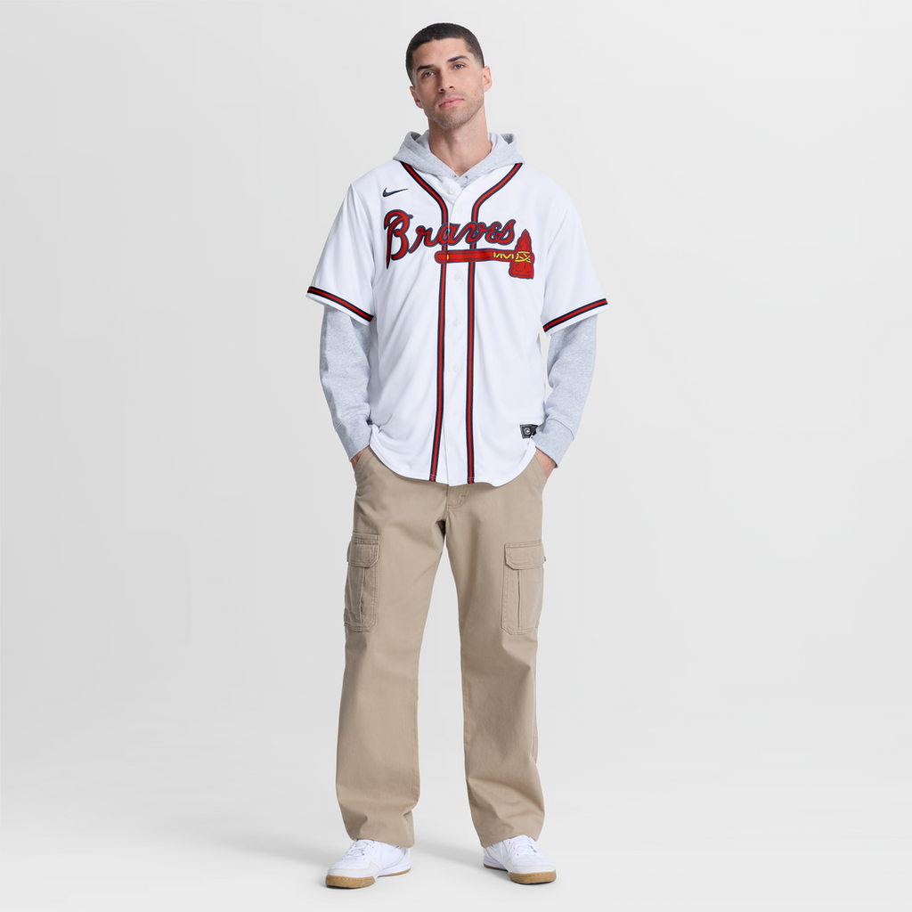 Men's Atlanta Braves Austin Riley Navy Alternate Replica MLB Baseball Jersey - view 10
