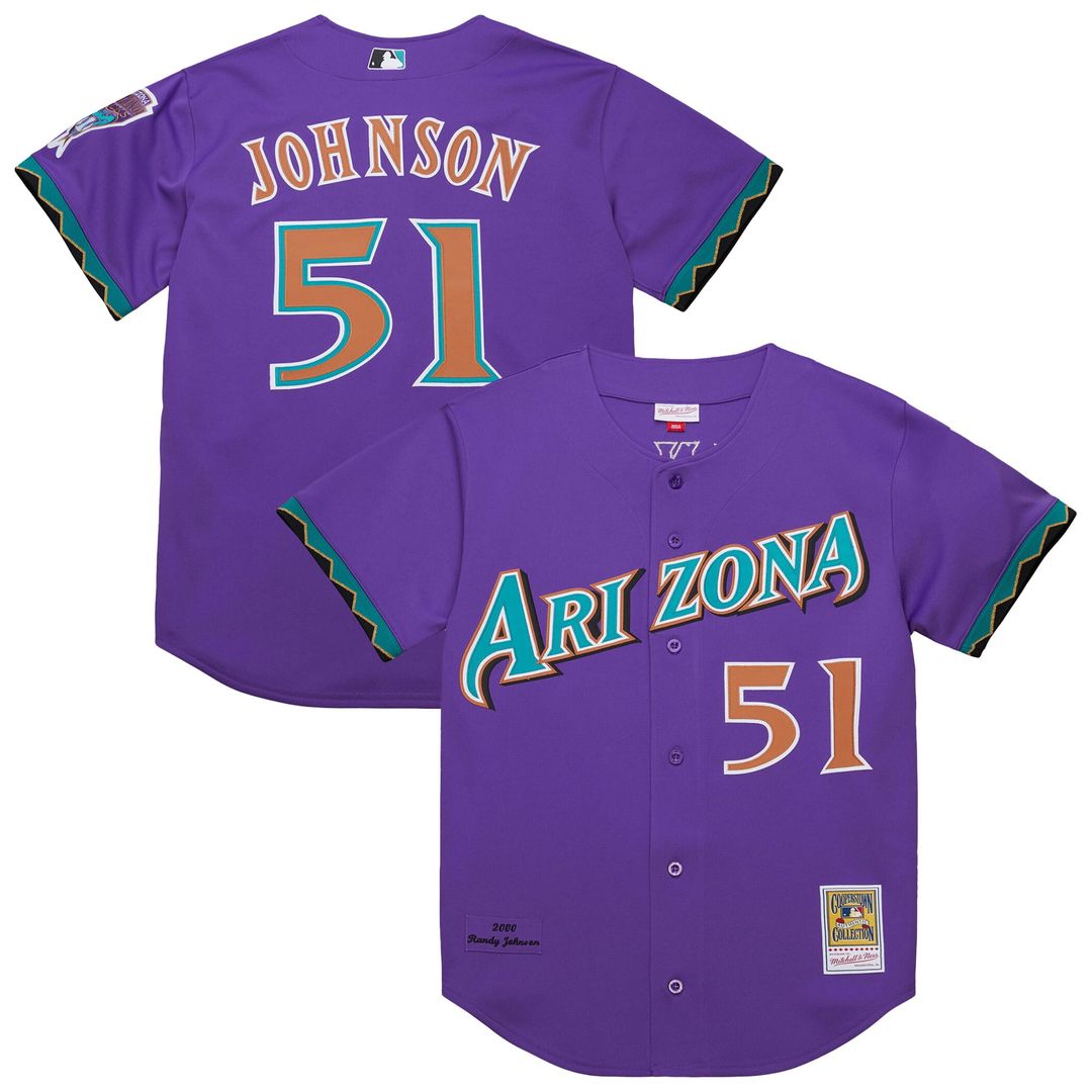 Men's Arizona Diamondbacks Randy Johnson Black 2001 MLB Baseball Jersey - view 17