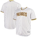 Men's San Diego Padres White/Brown Big & Tall Home Replica MLB Baseball Jersey - view 1